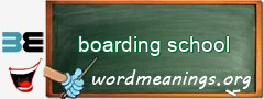 WordMeaning blackboard for boarding school
